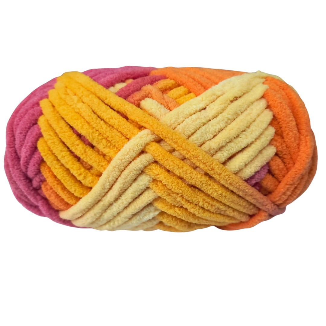 1.png Knitsilk Baby Soft Blankie Wool Yarn | Natural, Ultra-Soft Wool for Premium Baby Blankets, Cozy Throws & Quick Projects | 100 grams | Pink Orange