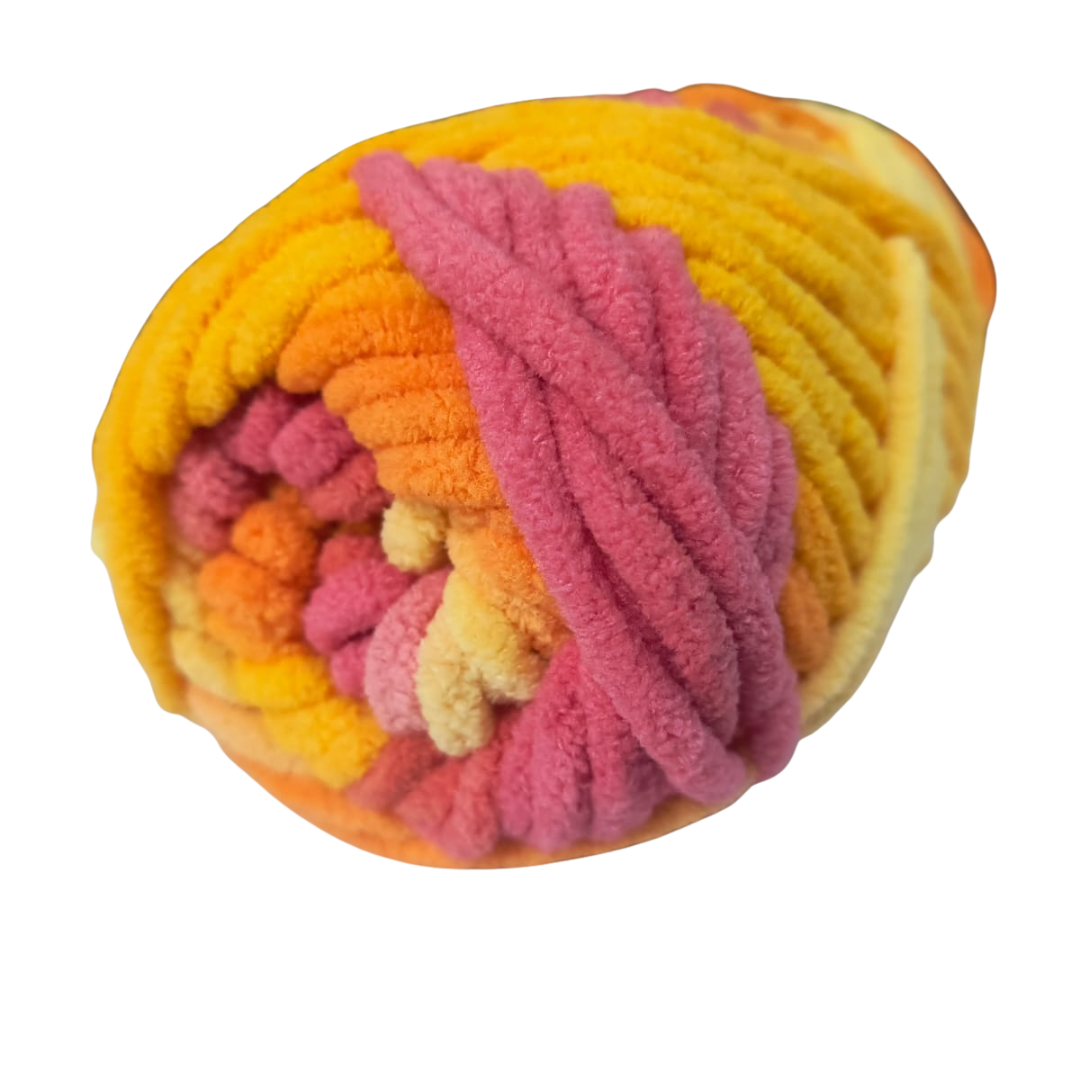 2.png Knitsilk Baby Soft Blankie Wool Yarn | Natural, Ultra-Soft Wool for Premium Baby Blankets, Cozy Throws & Quick Projects | 100 grams | Pink Orange - Image 2